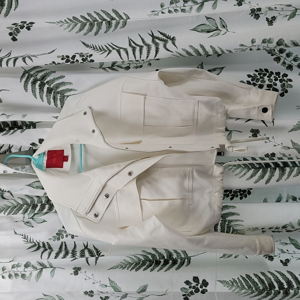 Jennifer Lopez White Bomber Jacket